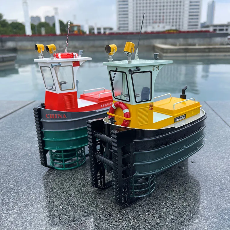 

1/18 Remote Control Boat Model DIY Hand-assembled Logging Boat Yacht Plastic Boutique Model Toy Office Collection Gift