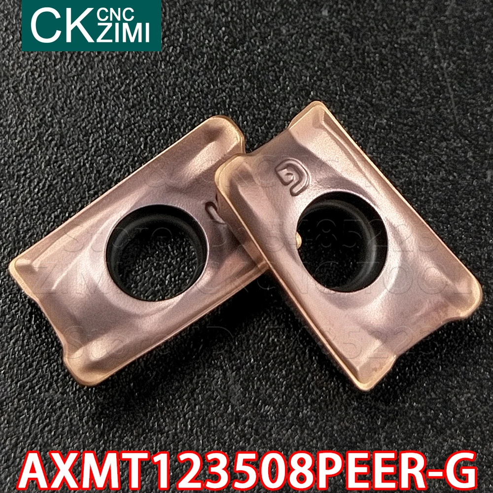 Insertos de carburo AXMT123508PEER-G ZM1036 AXMT 123508 PEER G, insertos de fresado, herramientas de torno de corte de fresado Indexable CNC, 10 Uds.