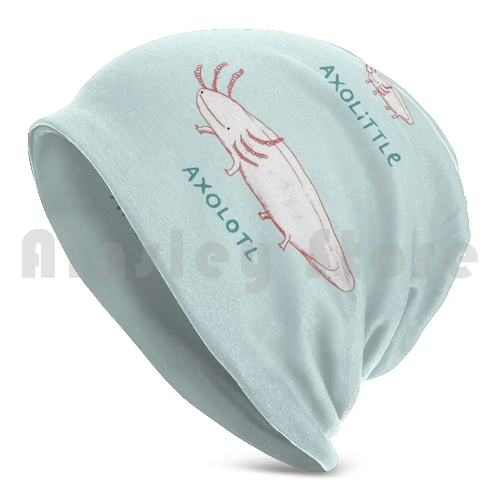 Axolittle Axolotl Beanies Pullover Cap Comfortable Axolittle Axie Funny Floating Axolotl Love Cute Sweet Adorable