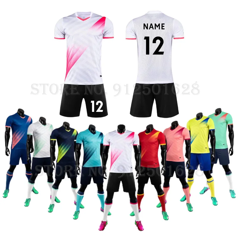 NEW Men Soccer jersey set uniforms Women Jersey Sublimation Set Kids jerseys dress Football Shirts Sports Uniform Training Suit