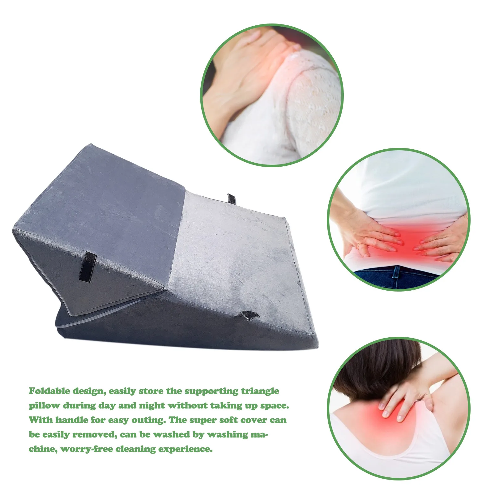 7 in 1 Design Bed Wedge Cushion Pillow Acid Reflux Pillow Elevating Leg Rest Wedge Bed Memory Foam Pillow