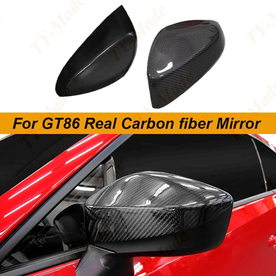 GT86 BRZ 100% Real Carbon Fiber Sport Style Side Mirror Cover Cap Fit For Toyota 86 GT86 Subaru BRZ New Design 2013-2020