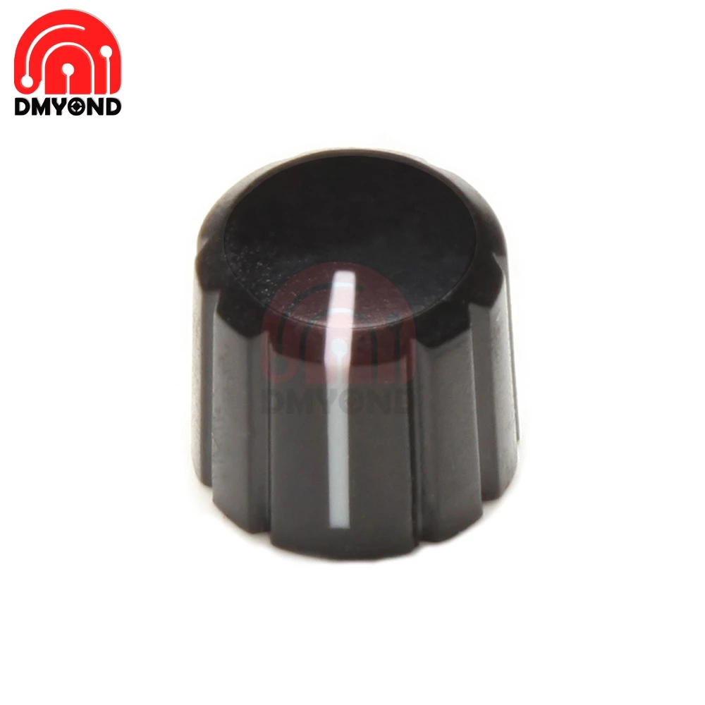 5PCS 360 Degrees Potentiometer Rotary Encoder Aluminum Alloy Half Shaft Hole Caps Knob Brick Sensor Switch For KY-040 ABS