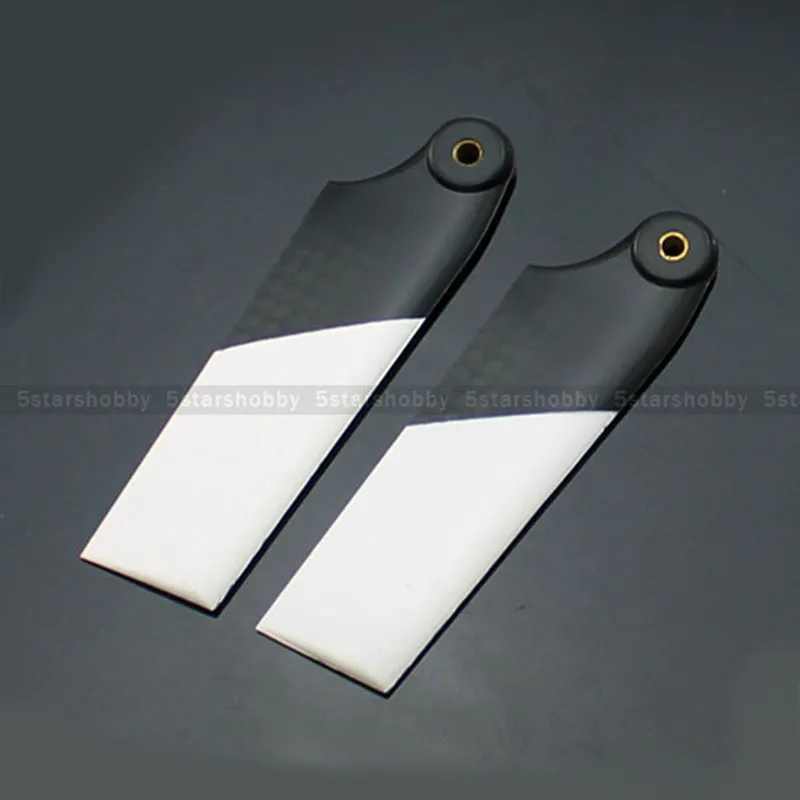 2 Pairs Tarot Carbon Fiber 76mm Tail Blade For T-REX Trex 500 Helicopter