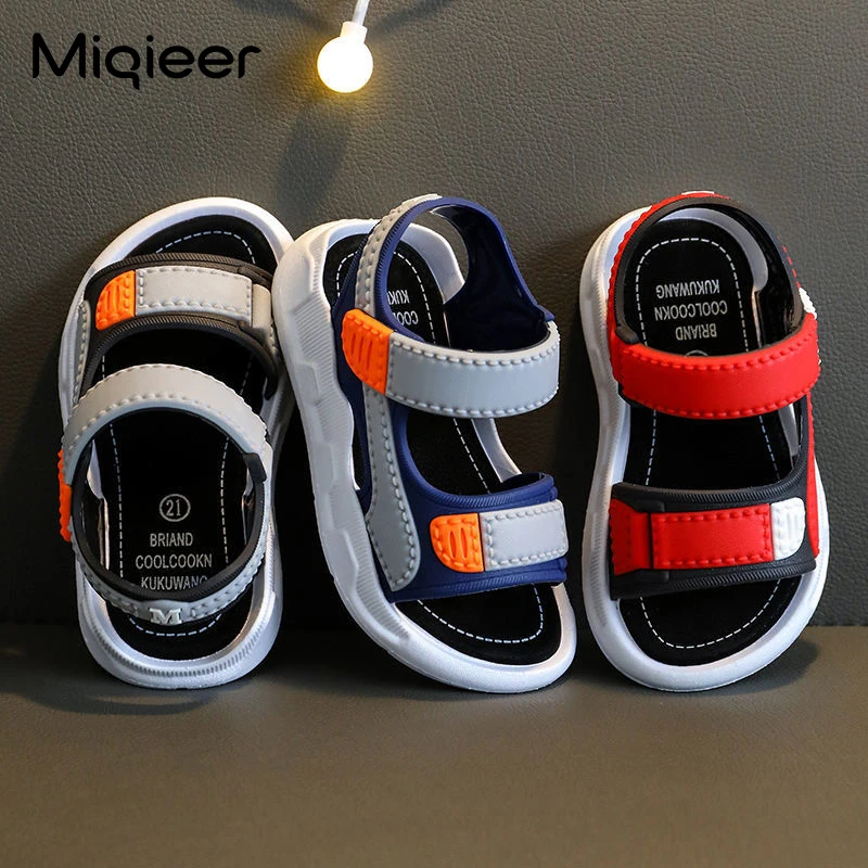 

Boys Sandals 2021 Summer Children Sandals Toddler Baby Soft Anti-slip Beach Shoes Breathable Open Toe Kid Casual Sport Sandals