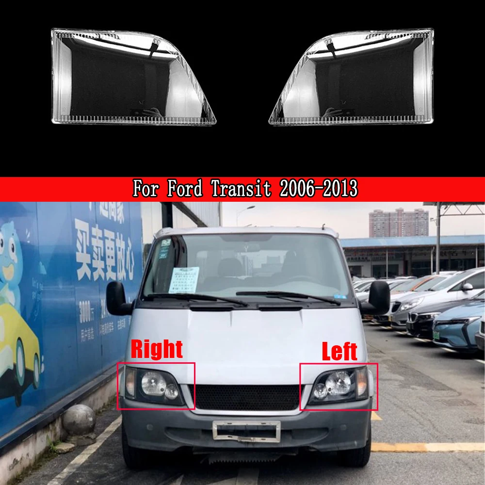 

Front Headlamps Glass Headlights Shell Cover Transparent Lampshades Lamp Shell Masks Lens For Ford Transit 2006-2013