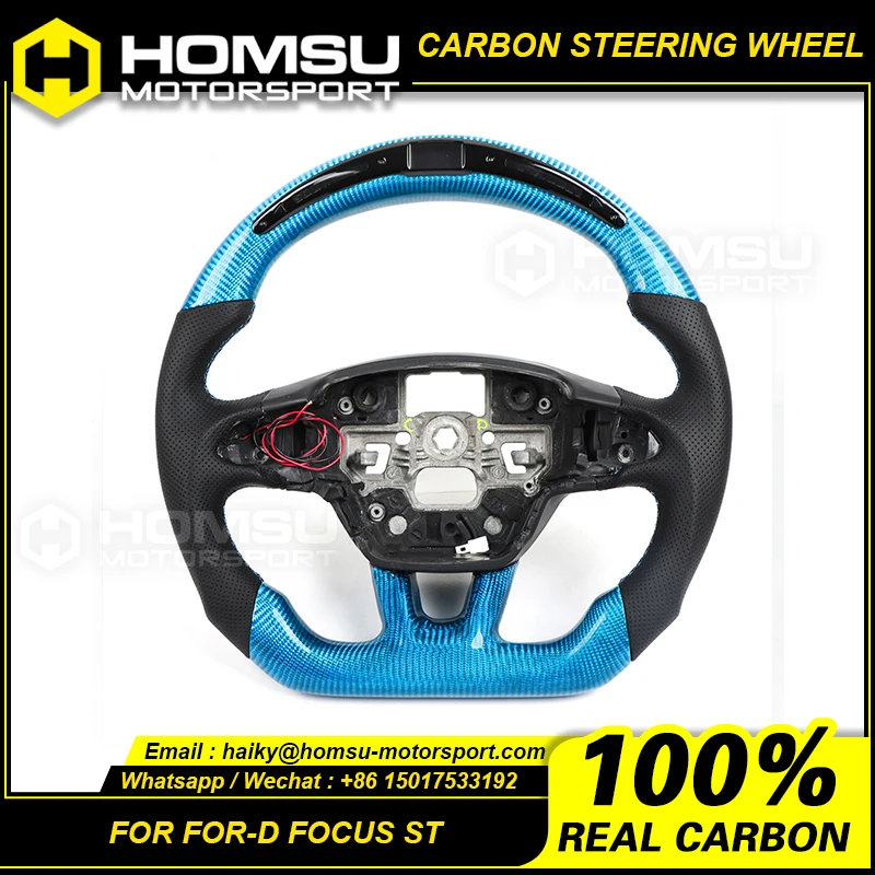 LED Racing Shift Light Carbon Custom Steering Wheels For ford mustang 2005-2020 Carbon Custom Steering Wheels