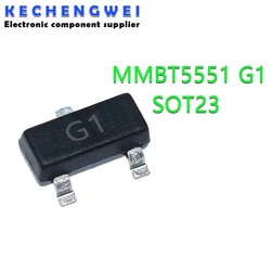 SOT23-3 SMD 트랜지스터, 2N5551 SOT23 MMBT5551 G1, 100 개, 신제품