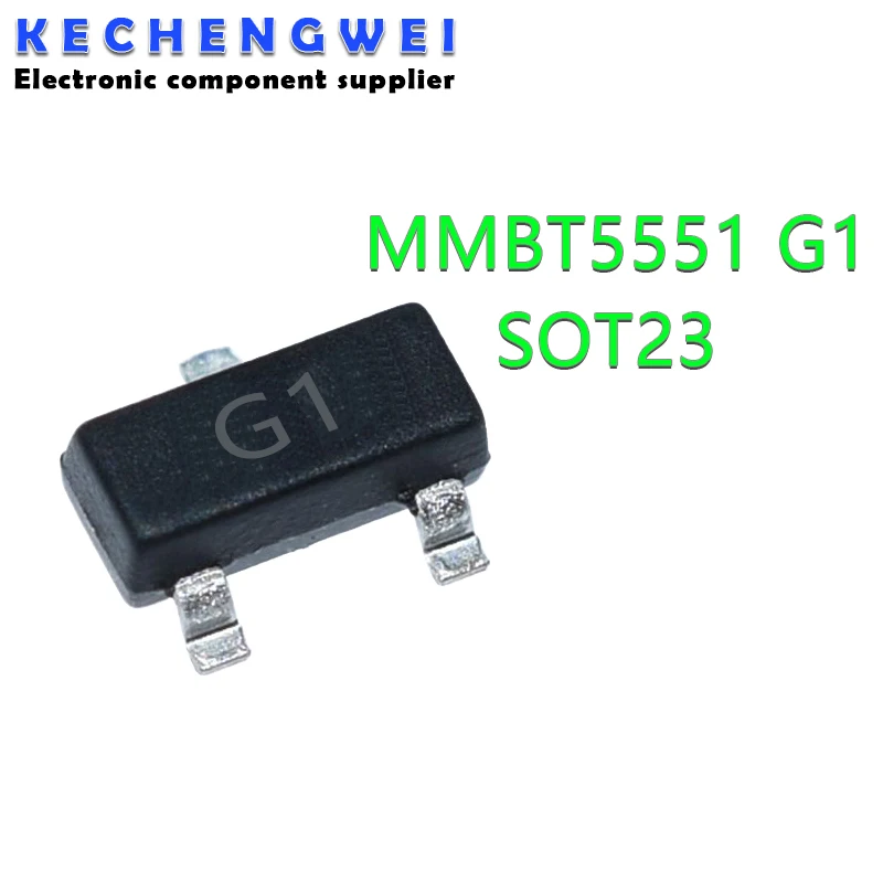 100 sztuk 2N5551 SOT23 MMBT5551 G1 SOT23-3 tranzystor SMD nowy oryginał
