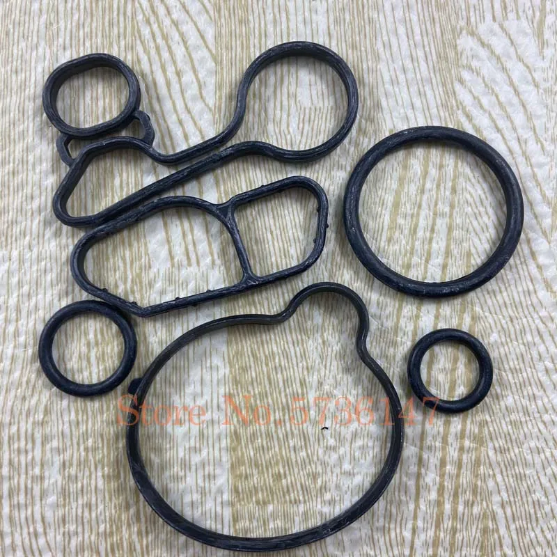 Wooeight 6PCS/Set Oil-Cooler Gaskets ON:55566784 55565385 55568536 55568539 Fit For Chevrolet Cruze Sonic Trax Encore 1.4T Astra