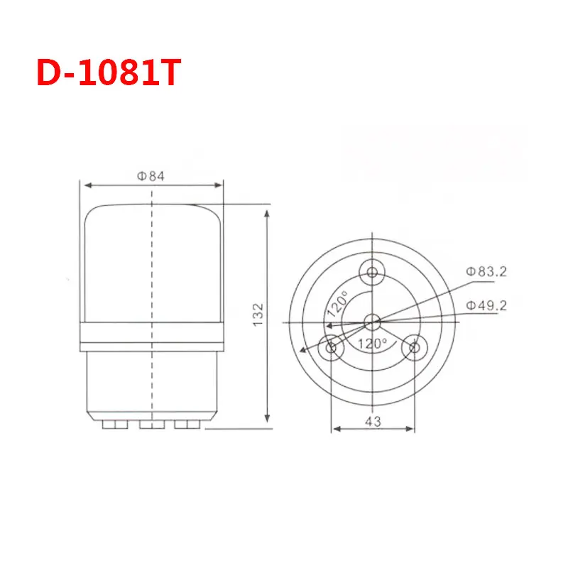 LED DC12V/24V and AC 220V D -1081T Red Yellow Green Blue Warning Light lamp Siren Industrial Warning without buzzer