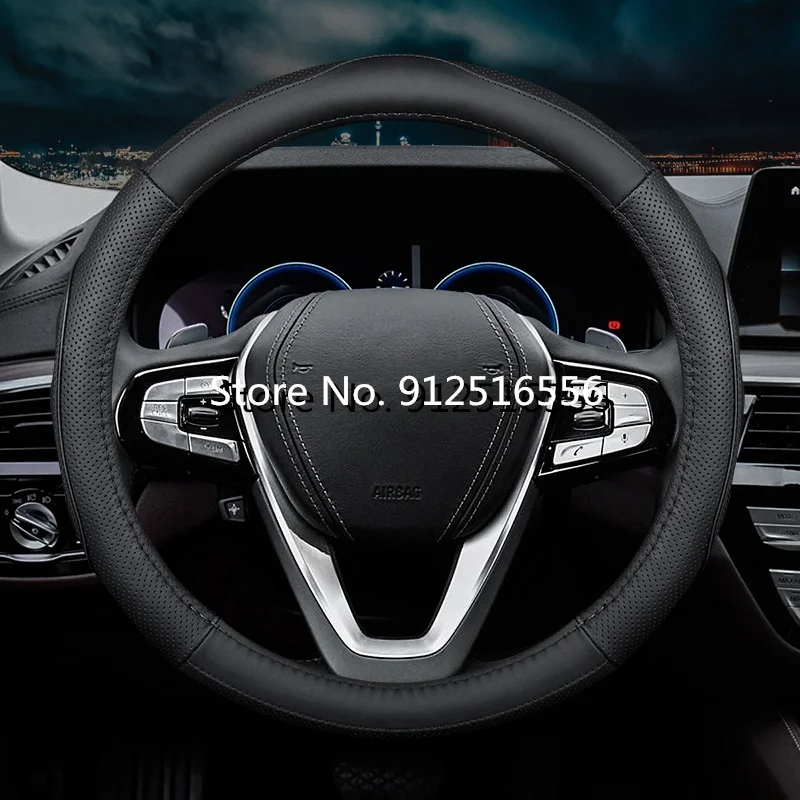 Car-Styling Accessories Leather Steering Wheel Covers For Toyota Rav4 rav 4 ev PHEV XA30/XA40/XA50 2005 2012 2018 2019 2021 2022