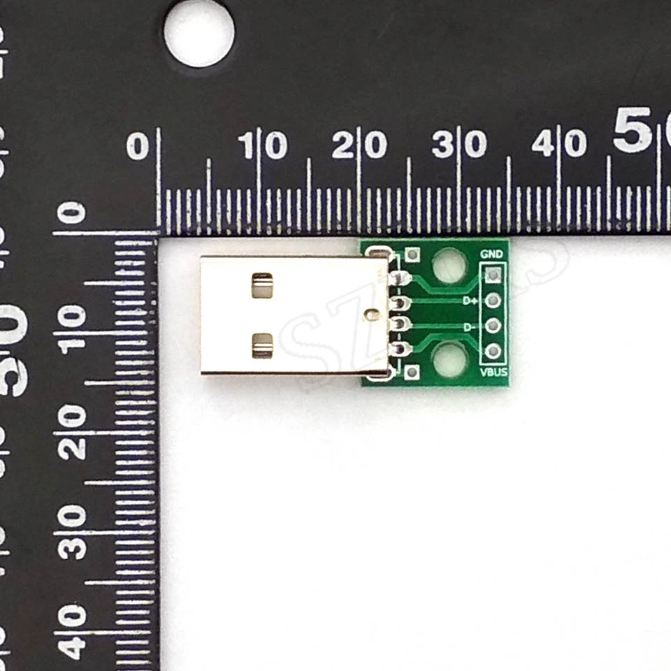 USB ชายหัว DIP โมดูล 2.54mm DIP 4P DIP มีเชื่อมสายโทรศัพท์มือถือ