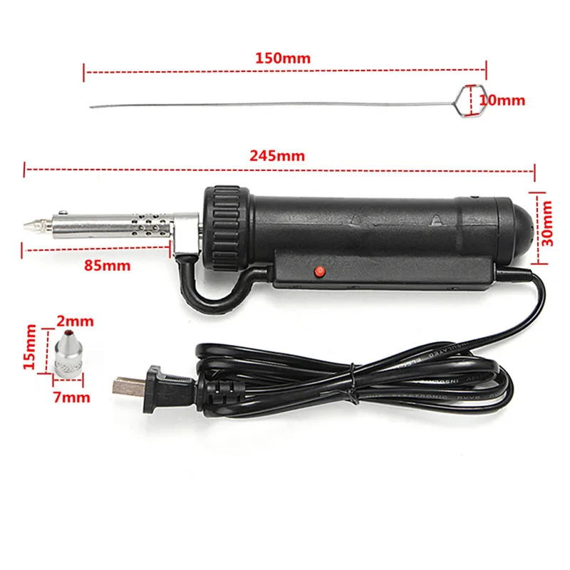 전기 진공 납땜 흡입기 다리미 건, 납땜 제거 펌프, 수리 도구, 무료 배송, 30W, 220V, 인기 판매