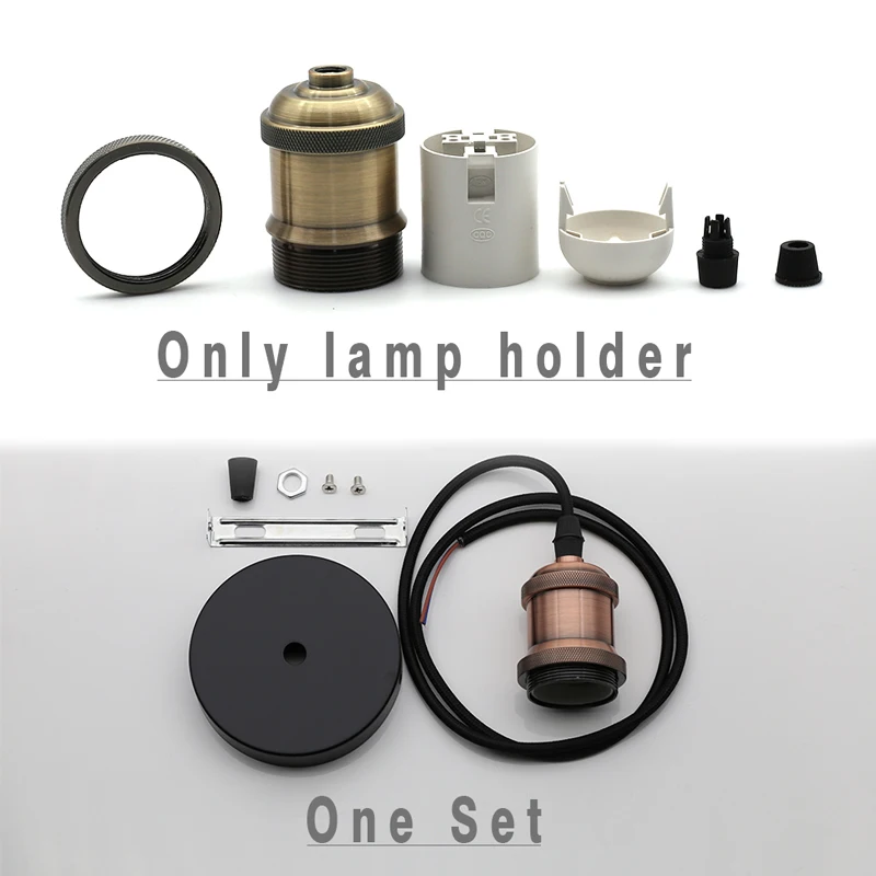 110V 220V Vintage E27 Lamp Holder Socket Aluminum Retro Edison Lamp Bases Industrial Pendant Lights Switch Screw Fitting Socket