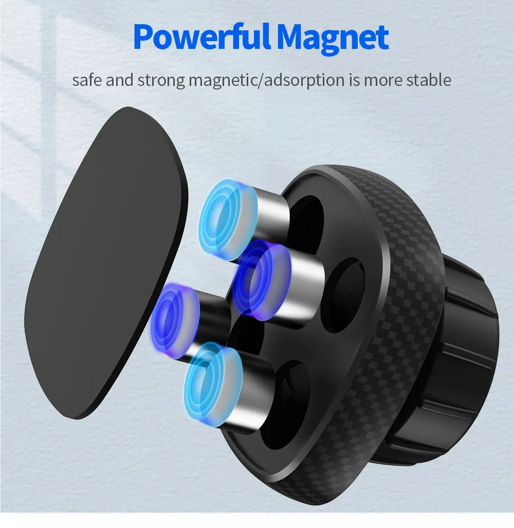Magnetic Car Phone Holder for Dashboard & Windscreen 6 Strong Magnets Suction Cup Phone Car Mount for iPhone 14 Samsung Huawei