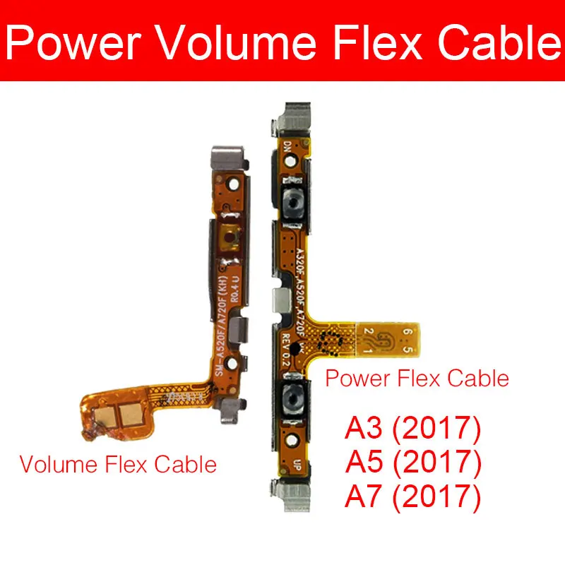 

Down And Up Volume & On/off Power Flex Cable For Samsung Galaxy A3 A5 A7 2017 SM-A320F A520F A720F Switch Audio Control Repair