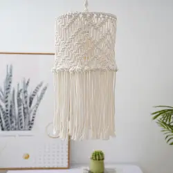 Klosz do lampy Macrame tkany klosz Boho pokrywa na światła dekoracja sypialni