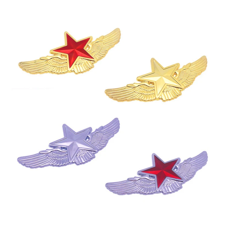 1pcs 3D Chrome Metal Pentagram Wing Ear Tailgate Window Emblem Badge Tuning Motorcycle Car Sticker Auto Car Accessories