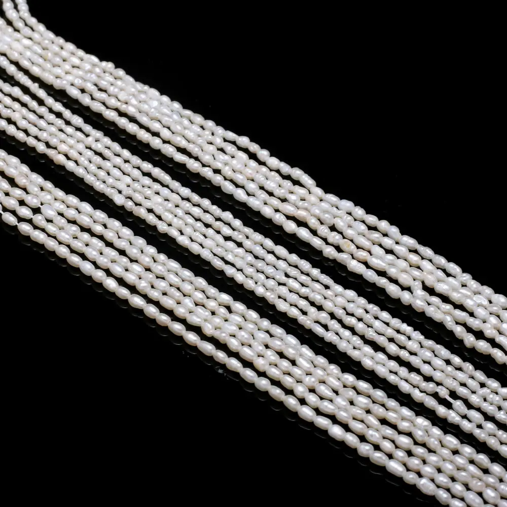 Natural Freshwater Pearl Beads Rice Shape Beads for DIY Jewelry Making Necklace Bracelet
