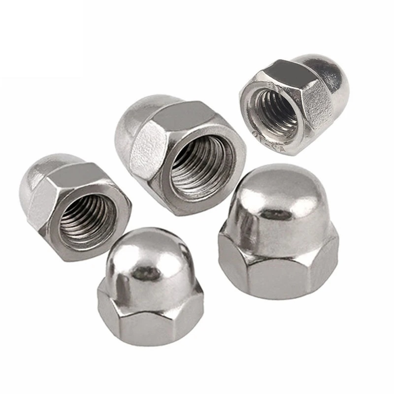 10pcs/lot Acorn Cap Nut M3 M4 M5 M6 M8 M10 M12 M14 M16 M18 A2-70 Stainless Steel Decorative Cap Nuts Caps Covers