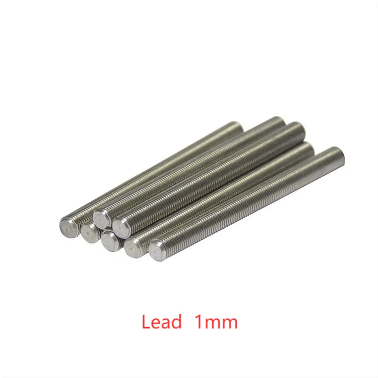 304 stainless steel T8 screw length 250mm lead 1mm 2mm 3mm 4mm 8mm 10mm 12mm 14mm 16mm trapezoidal spindle 1pcs