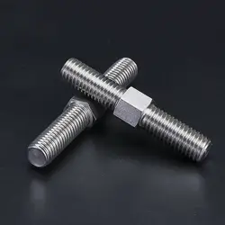 2Pcs Left and Right Thread Double End Thread Rod M6 M8 Positive and Negative Thread Bar Stud Bolts Screw 304 Stainless Steel