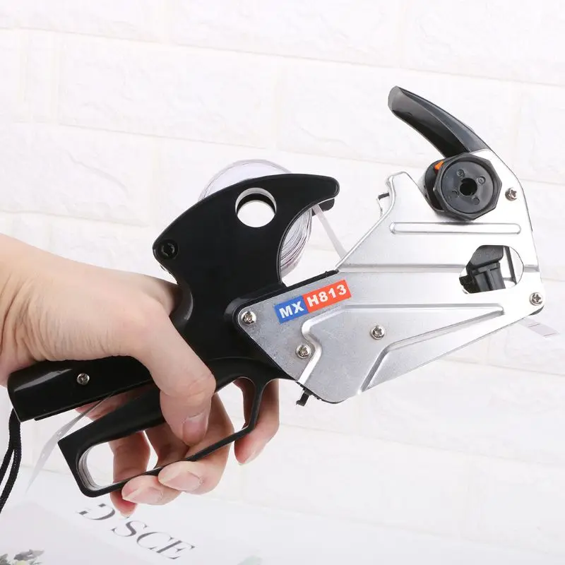 MX-H813 A-line 8 Digits Price Tag Gun Labeler Label Paper For Retail Store Pricing Tag Display Tool + Ink Roller Wholesalse