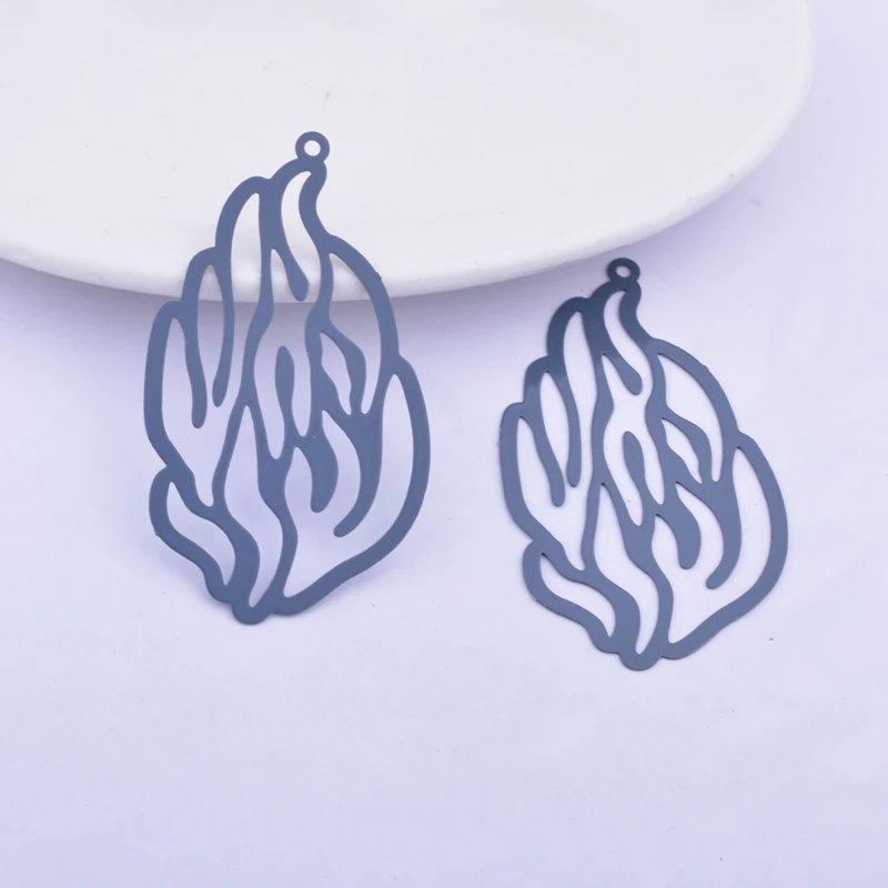 30pcs AB3754 29*50mm Filigree Big Fire Shape Charms HAESH SHELI Metal Brass Pendant Earring Findings