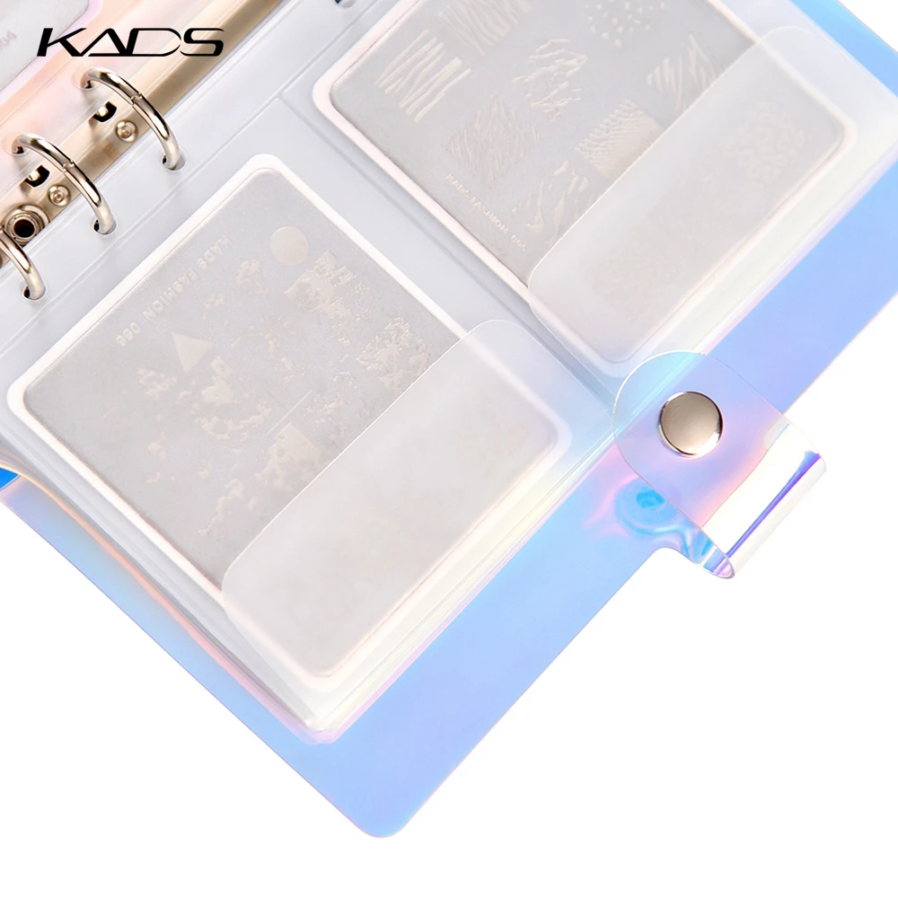 KADS – support de plaque d'estampage pour Nail Art, étui vide pour 32 pièces rondes de 7x8 CM