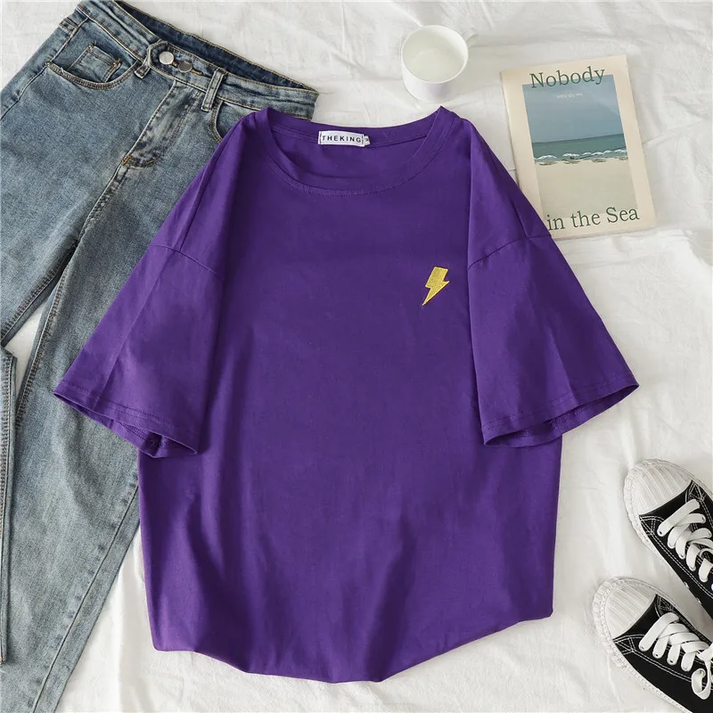 T-shirts Women Soft Trendy Elegant All-match High-quality Korean Style Loose Leisure Daily Womens Female Lovely Simple 2020 New