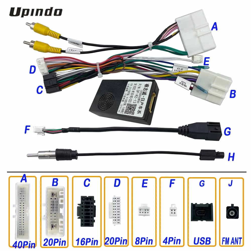 Car Radio Carplay Cable CAN-Bus Box Adapter for NISSAN Sylphy 2021 Wiring Harness Media Player Power Connector Socket