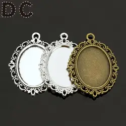 5/10Pcs Vintage Oval Cabochon Bases 13X18/18x25/30x40mm Blank Bezel Pendant Tary Fit  Diy Necklace Jewelry Making Fitting Supply