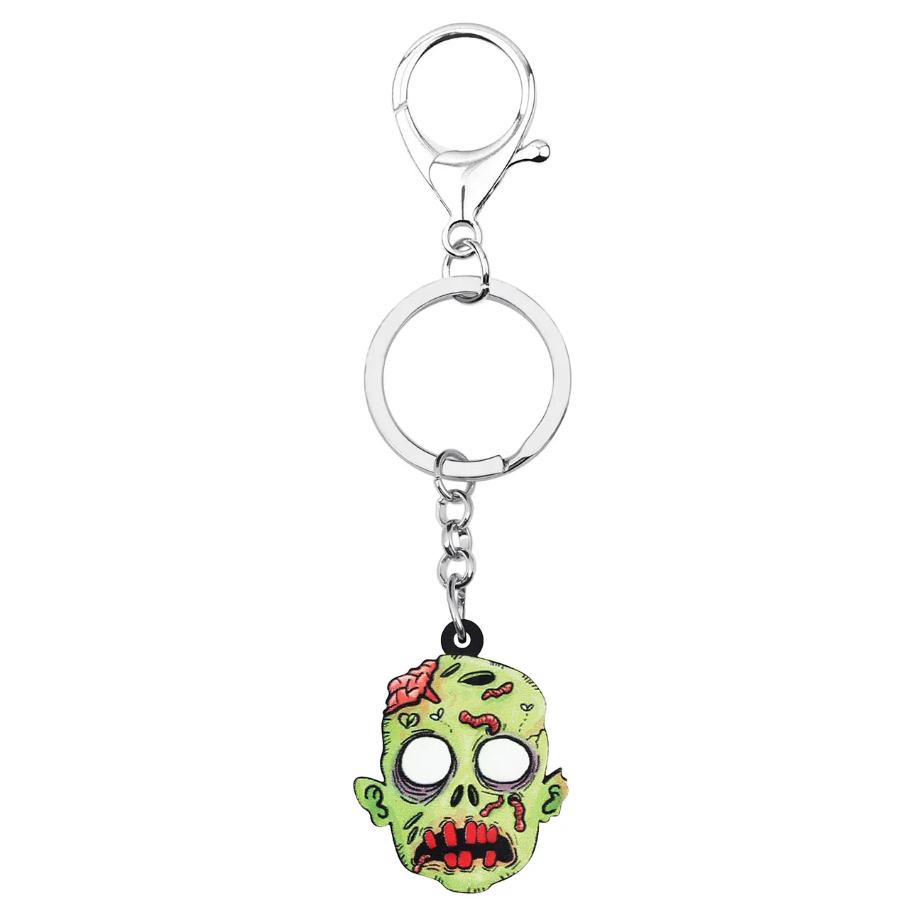Bonsny-ハロウィーン,ホラー,ゾンビ,車,財布,女性と女の子のための装飾的なアクリルキーホルダー