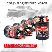 Surpass Hobby 550 3 Slot Brushed Motor 12T 14T 20T 25T 30T 35T For RC Crawler  KM2 SCX10 Model Car