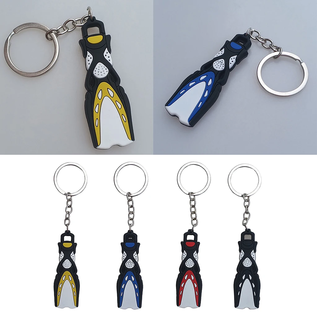 Scuba Flipper Pinne Immersione Portachiavi Della Catena Chiave Chiave Anello di Supporto per la Barca Tote Sacchetto di Acqua Accessori Per Lo Sport