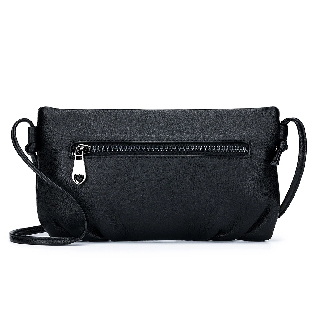 Soft Genuine Leather Women Shoulder Bag Ladies Versatile Small Crossbody Bags Luxury Handbag Female Solid Messenger Bags Clutch