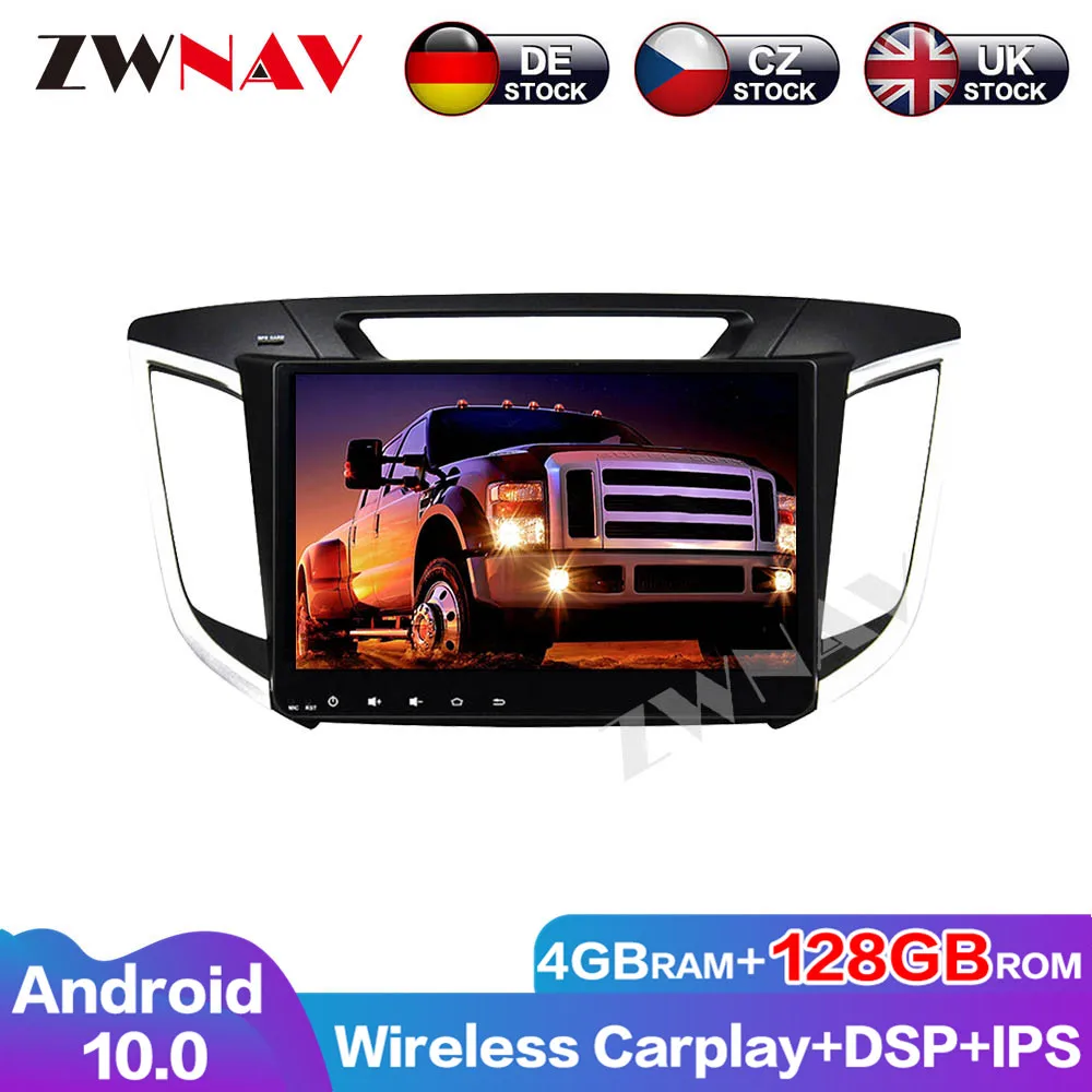 Carplay Radio Android 10 128G DVD Player Stereo Multimedia Touch Screen Car Audio Navigations GPS For Hyundai IX25 Head Unit