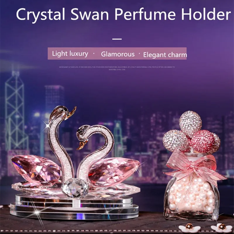 

New Valentine's Day Gift Swan Creative Car Perfume Seat Home Office Car Accessories Ornaments Perfume Holder