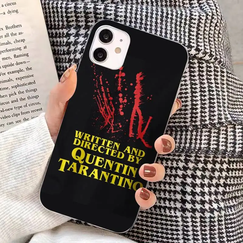 Written And Directed By Quentin Tarantino Phone Case for iphone 13 8 7 6S Plus X 5S SE 2020 XR 11 12 mini pro XS MAX