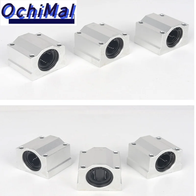 1PCS/2PCS/4PCS CNC 3D Printer Parts Inear Motion Ball Bearing Slide Block Bushing SCS8UU SC10UU SCS12UU 16UU 20UU Linear Shaft