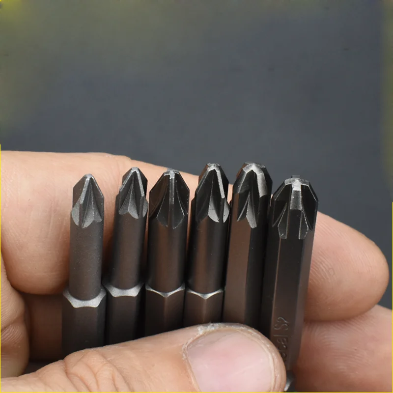 10PC 50MM Length PZ0 PZ1 PZ2 PZ3 Screwdriver Bit Magnetic Pozidriv Pozi Screwdriver Set 1/4\