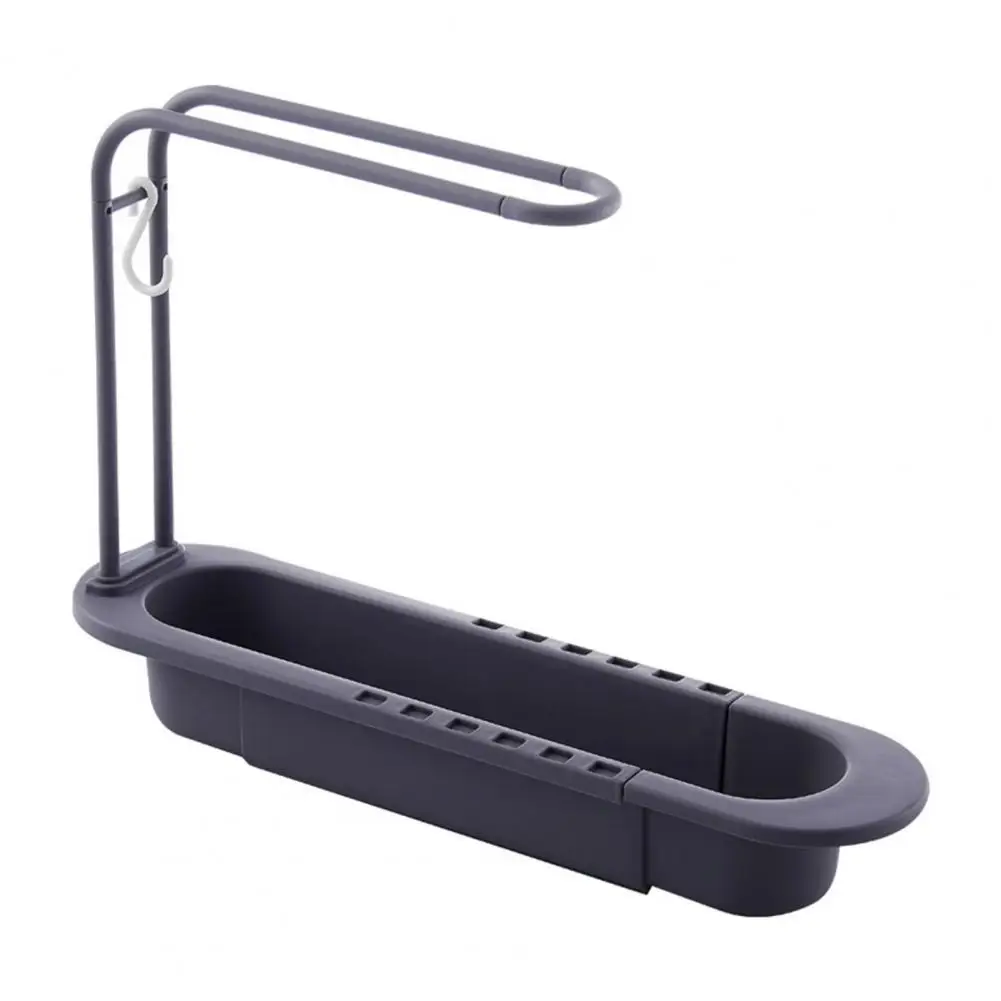 

Sink Drain Shelf Eco-friendly Double Layer Detachable Telescopic Towel Bar PP Durable Draining Rack Kitchen Storage Holders