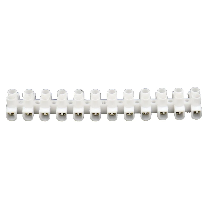 1PCS U Type 12 Position Plastic Barrier Terminal Strip Block 3A Barrier Screw Block Connection Strips for Electricl Wiring