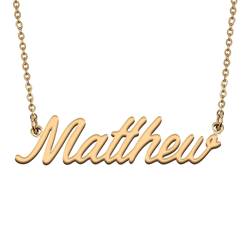 

Matthew Custom Name Necklace Customized Pendant Choker Personalized Jewelry Gift for Women Girls Friend Christmas Present