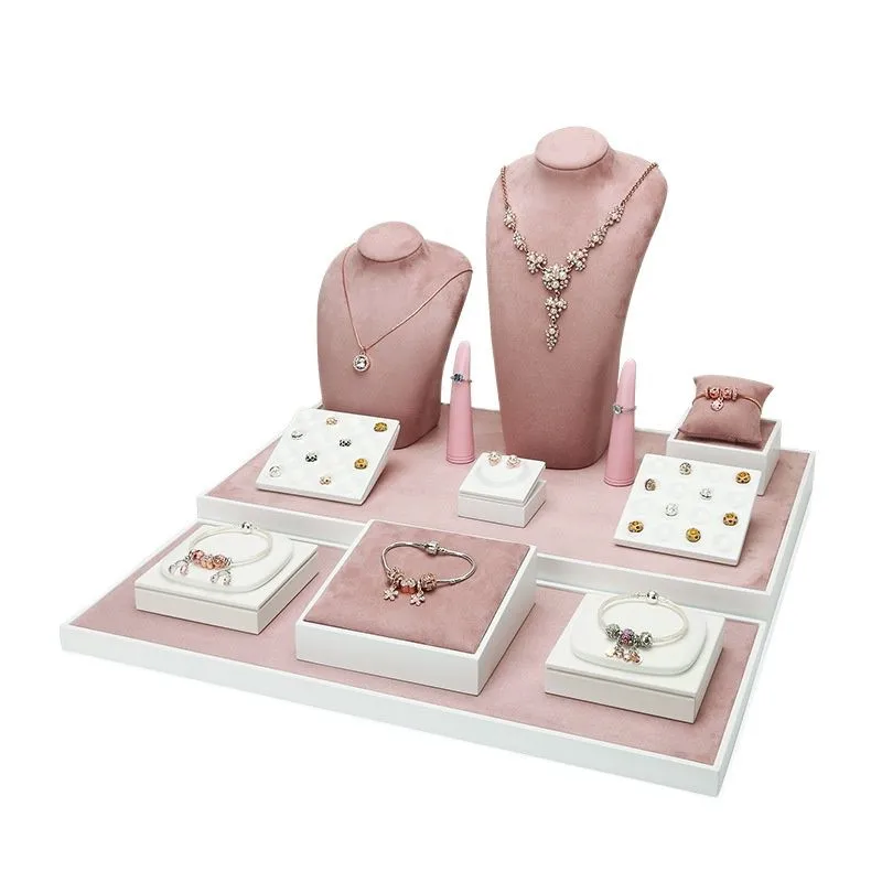 Jewelry Display Stand Set Shooting Stall Props Necklace Bracelet Display Table Paint Jewelry Display Table