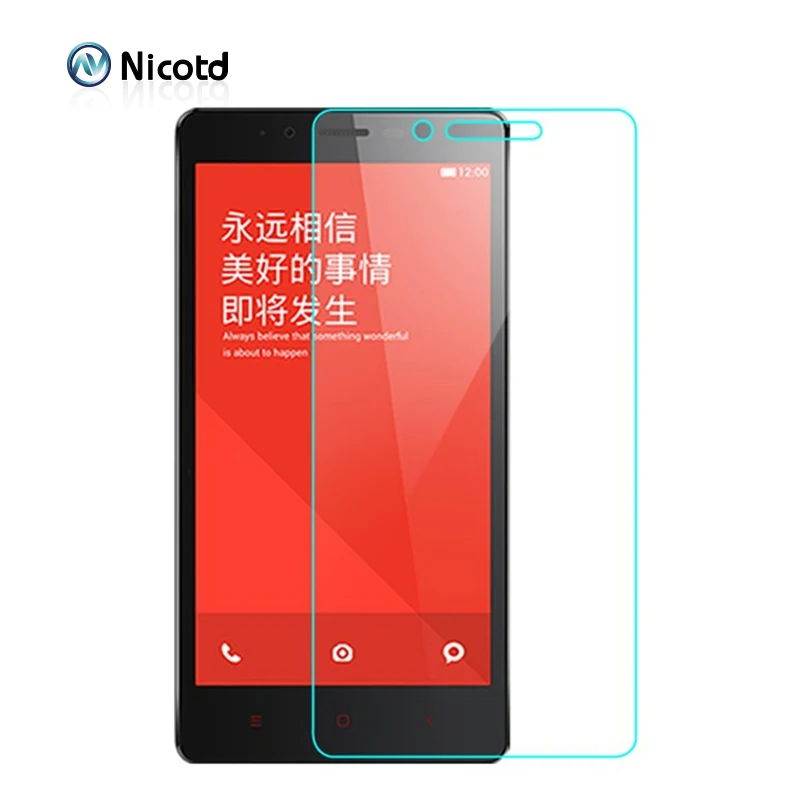 Nicotd 2.5D Tempered Glass Film For Xiaomi Redmi 3 3S 4A Hongmi for xiomi redmi Note 3 Note 4 Screen Protector