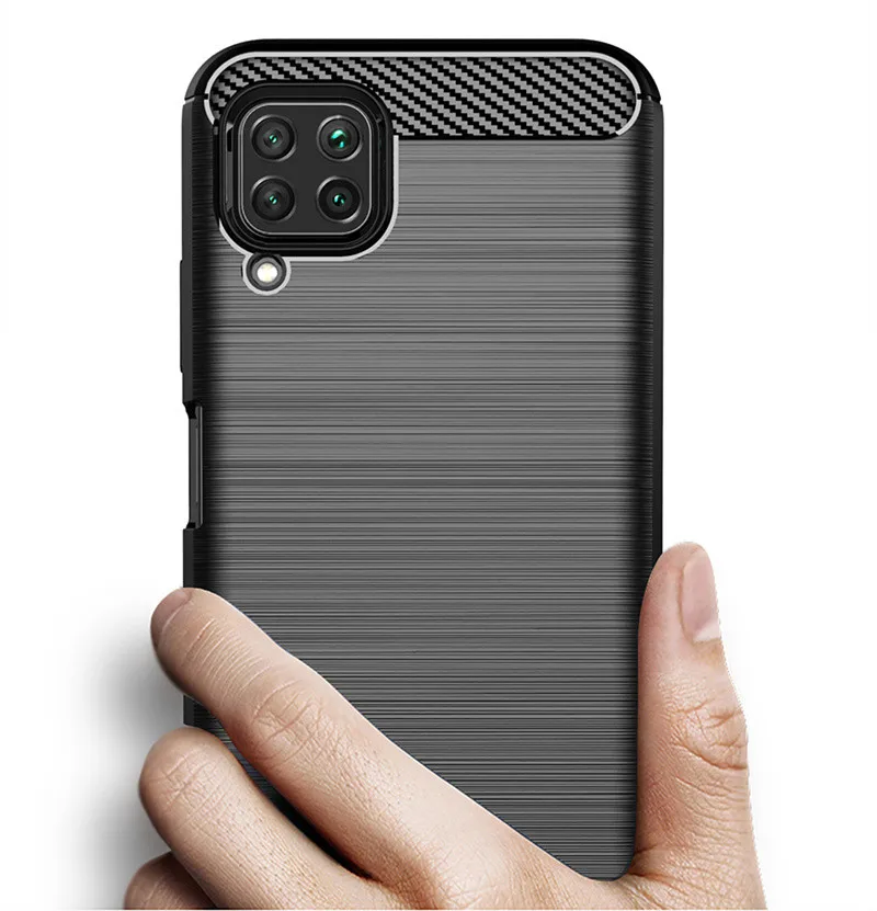 For Huawei P 40 P40 Lite Case Carbon Fiber Cover Shockproof Phone Case For Huawei Nova 6 SE,Nova 7i Cover Flex Bumper Housing