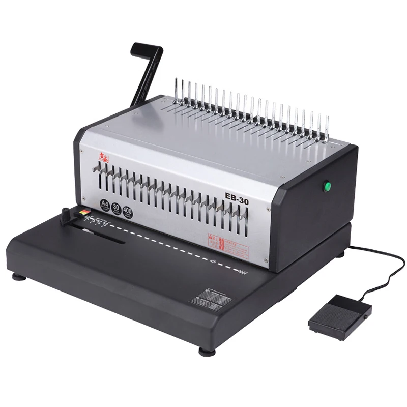 electric comb binding machine EB-30 A4 size  punching machine 21holes rubber ring clips dual-use binding machine