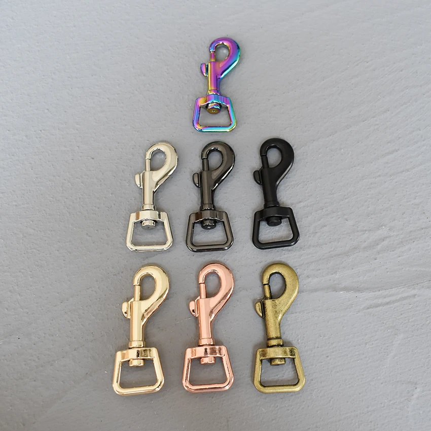 1 pcs swivel snap hooks metal dog clasp kirsite hook buckle hardware for 15mm webbing DIY dog leash parts top quality 6 color